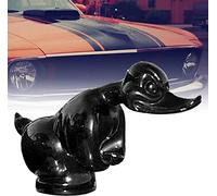 3D Chromed Duck Hood Ornament, Bar Pub Club Wall Decor, Death Proof Duck Black Alloy Duck Hood Ornament, Novlty Car Decoration Accessories, Front Hood Car Sticker qzjijosen (Black)