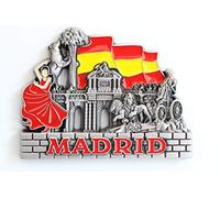 3D City Metal Fridge Magnets Country Holiday Souvenir London Paris NewYork Berlin Dubai Amsterdam Rome Prague Milan Barcelona Venice (Madrid)
