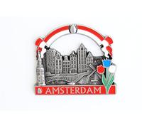3D City Metal Fridge Magnets Country Holiday Souvenir London Paris NewYork Berlin Dubai Amsterdam Rome Prague Milan Barcelona Venice (Amsterdam)
