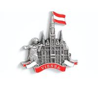 3D City Metal Fridge Magnets Country Holiday Souvenir London Paris NewYork Berlin Dubai Amsterdam Rome Prague Milan Barcelona Venice (Vienna)