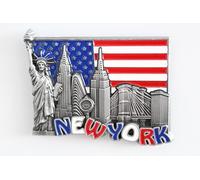 3D City Metal Fridge Magnets Country Holiday Souvenir London Paris NewYork Berlin Dubai Amsterdam Rome Prague Milan Barcelona Venice (NEW YORK)