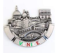 3D City Metal Fridge Magnets Country Holiday Souvenir London Paris NewYork Berlin Dubai Amsterdam Rome Prague Milan Barcelona Venice (Venice)