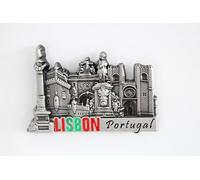 3D City Metal Fridge Magnets Country Holiday Souvenir London Paris NewYork Berlin Dubai Amsterdam Rome Prague Milan Barcelona Venice (Lisbon)