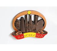 3D City Metal Fridge Magnets Country Holiday Souvenir London Paris NewYork Berlin Dubai Amsterdam Rome Prague Milan Barcelona Venice (Barcelona)