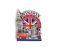 3D City Metal Fridge Magnets Country Holiday Souvenir London Paris NewYork Berlin Dubai Amsterdam Rome Prague Milan Barcelona Venice (London)
