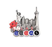 3D City Metal Fridge Magnets Country Holiday Souvenir London Paris NewYork Berlin Dubai Amsterdam Rome Prague Milan Barcelona Venice (Las Vegas)