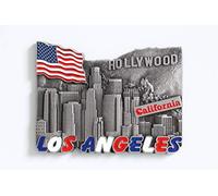 3D City Metal Fridge Magnets Country Holiday Souvenir London Paris NewYork Berlin Dubai Amsterdam Rome Prague Milan Barcelona Venice (Los Angeles)