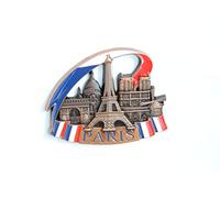 3D City Metal Fridge Magnets Country Holiday Souvenir London Paris NewYork Berlin Dubai Amsterdam Rome Prague Milan Barcelona Venice (Paris)
