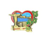 3D City Metal Fridge Magnets Country Holiday Souvenir London Paris NewYork Berlin Dubai Amsterdam Rome Prague Milan Barcelona Venice (Rio)