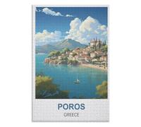 3D Classic Puzzle iq puzzle,Poros Greece,Adults 1000 Piece Jigsaw Puzzle- Christmas,38x26,paper puzzle,AA-1399