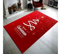 3d Claus mas Tree Elk Area Rug,Carpet Rug for Living Room Bedroom Sofa Doormat mas oration,Non-slip Floor Ma-50x80cm