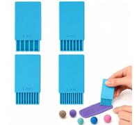 3D Clay Ball Maker, 4 Blue Rollers, 2 to 5 Millimetre Sizes | Blue grooved rolling tools create four clearly separated bead sizes for clay, gel nail art and detailed craft projects