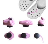 3D Clog Charms Crocodile, Snake Shoe Charms Decoration, Clog Charms Pack, Clog Pins Alligator Decorations for Women Men Boys Girls Party Favor Gifts (Pink Crocodile)