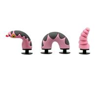 3D Clog Charms Crocodile, Snake Shoe Charms Decoration, Clog Charms Pack, Clog Pins Alligator Decorations for Women Men Boys Girls Party Favor Gifts (Pink Snake)