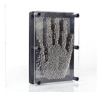 3D Clone Pin Art Toy Hand Mold Metal Board Handprint Needle Toy Gift Home Office Desktop Decoration Ornament (L)