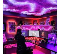 3D Cloud Night Light, Fluffy Ceiling Cloud Lights, RGB Wall Light with App Control, Music Sync, Remote Control for Gaming Room, Club, Bar, Bedroom