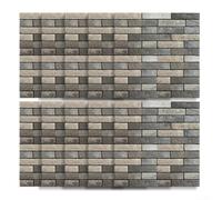 3D Cobblestone Peel and Wall ers 10 Count for Multi Room Use Including Kitchen Bathroom Living Space (H)