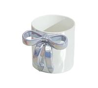 3D Coffee Cups - Mug - Wine Glasses, 3D Bow Mug,Dishwasher Safe Modern Ceramic Cups | Multipurpose Large Capacity Kitchen Drinkware Accessories(Purple)