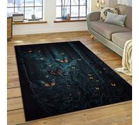 3D Colorful Animals Butterflies Flowers Area Rug Floor Door Mat Carpet Bottomless Hole Optical Illusion Area Rug, Anti-Skid Non-Woven Doormat For For Living Room Bedroom Kitchen 200 X 30-748629475321