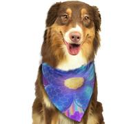 3D Colorful Floral Dog Bandanas Adjustable Kerchief Triangle Bibs Scarf Washable Soft Pet Bandanas for Medium Large Puppy Cats Pet Costume Accessories Decoration