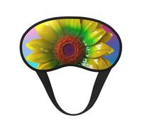 3D Colorful Sunflower Sleep Mask for Side Sleepers: Blackout Eye Masks for Sleeping - Soft Breathable Soft Eye Shade Cover for Travel - Adjustable Night Blindfold for Men Women Gifts