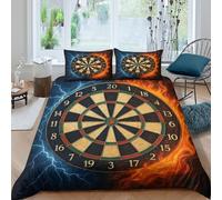 3D Comfy Microfiber dartboard Quilt Cover Sets All Season Bedding Set w/Pillowcase modern fantasy art style Bed Quilt Cover Easy Care Breathable Machine Washable for Teens Adults Single（135x200cm）