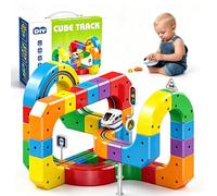 3D Construction Train Set, Electric Toy with USB-Powered Engine & 81 Magic Cube Tracks for Kids Ages 3-8 | STEM Learning Building Blocks, Encourages Creative Play & Family Bonding, Complete Gift Set
