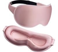 3D Contoured Blackout Sleep Mask with Zero Pressure, Night Shift NurseEyelash Friendly & Comfortable Blindfold for Airplane Travel, Yoga & Thoughtful Gift,Weighted Eye Masks for Sleep Women