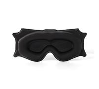 3D Contoured Cup Blindfold Help Sleep Comfort Three Dimensiona Design Eyeshade 99% Blockout for Sleeping, Yoga, Traveling(Black)