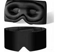 3D Contoured Mulberry Silk Sleep Mask - 22 Momme 6A Zero Pressure Eye Cover with Silver Ion & Adjustable Strap, Blackout Travel Blindfold for Hair Skin, Luxury Night Aid for Men Women (Topnma)