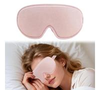 3D Contoured Sleep Mask,2 Pack Light Blocking Blackout Eye Mask,Zero Pressure Adjustable Night Blindfold,Breathable Sleeping Eye Cover for Side Sleeper Travel Nap Meditation Yoga (Pink B)