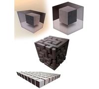 3D Corner Wall Art, 3D Wall Art Optical Illusion Corner Wall Decal That Reshapes Reality, Large Abstract Removable Peel & Stick, Cube Floating Object Appears to Twist and Shift, Modern Décor (3pcs)