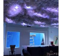 3D Cotton Cloud Light, LED Clouds Lights for Ceiling, RGB Music Sync Thunder Cloud Lamp,Colorful Atmosphere Night Light, for Gaming Room,Bedroom Cool Stuff Christmas Halloween Decoration 10m