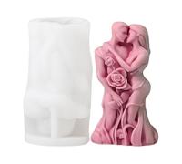 3D Couple Entwined Candle Mould - Valentine's Day Shape | Hugging Love Footprint for Sugarpaste, Plaster, Handmade Soap, and Chocolate DIY