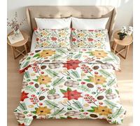 3D Coverless Duvet Double Summer 7.5 Tog Christmas Botanical