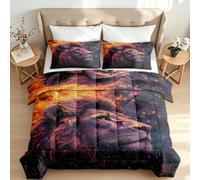 3d Coverless Duvet Super King Size 7.5 Tog Reversible Fantasy Lion