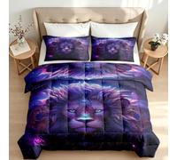 3d Coverless Duvet Super King Size 7.5 Tog Reversible Mystic Lion