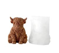 3D Cow Figurine Candle Mold | 3D Silicone Cute Reusable Home Decor - Soap Making Cow Molds | for Holidays Birthdays Offices Homes Rooms Desks Desktops Weekdays Schools Dormitories