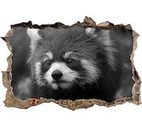 3D Cracked Wall Stickers Kids Bedroom Nursery Cool Art Wallpaper Living Room Corridor Children Room Decoration DIY Mural Beautiful red Panda 60x90cm