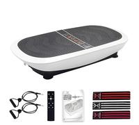 3D Crazy Fit Vibration Plate - Dual Motor Oscillation & Pulsation | 80 Speed Levels, Remote Control & Resistance Bands | Whole Body Fitness Machine for Home - 150 kg Max Load