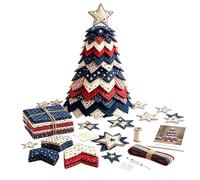 3D Creative Sewing Crafting Art Kits, DIY Quilted Fabric Tree Craft Set | Handmade Layered Fabric Tree Quilt Kit For Adults Beginners Home Fireplace Mantel Table Shelf