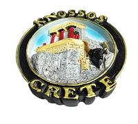 3D Crete Greece Souvenir fridge magnet,Home & kitchen decoration magnetic sticker Greece refrigerator magnet travel souvenir gift(black)