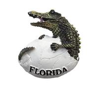3D Crocodile Florida USA Refrigerator Fridge Magnet National Souvenir Travel Speciality Gift Home & Kitchen Decor Handmade Resin Craft Magnetic Stickers Tourist Souvenirs