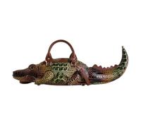 3D Crocodile Top Handle Bags for Women PU Leather Hobo Clutch Purses Should