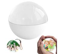 3D Crystal Ball Digital Photo Album, 2.7" Video Display Balls Memory Sphere Personalized LED Photo & Video for Anniversary, Birthday, Wedding (white,Standard Edition)
