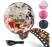 3D Crystal Ball Video Player - 2.7" WiFi Personalized Digital Display - Memory Orb Custom Video Sphere - Christmas Memory Spheres Ultrasound Ornament - DIY Gift for Anniversary, Birthday (Pink)