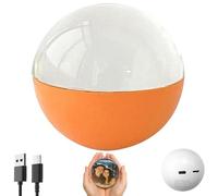 3D Crystal Ball Video Player, Digital Display Light-Up Sphere with Custom Upload Videos & Photos, Uploadable Personalized Crystal Balls Video Player for Couples Pets Birthday(Orange)