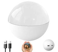 3D Crystal Ball Video Player, Digital Display Light-Up Sphere with Custom Upload Videos & Photos, Uploadable Personalized Crystal Balls Video Player for Couples Pets Birthday(White)