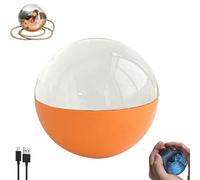 3D Crystal Ball with Digital Display, Personalized LED Memory Sphere with Custom Upload Videos & Photos, Light-Up Gifts for Christmas,Anniversary,Birthday,Wedding Celebrations (orange)