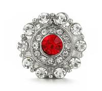 3D Crystal Chunk Charm Snap Button Fit For 18mm Snap Jewelry Gift-NSKZ984